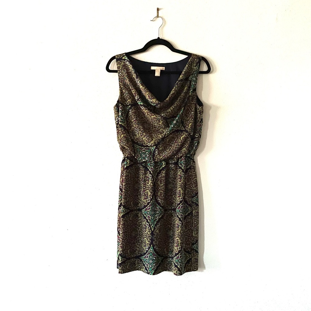 Banana Republic Cowl Neck Paisley Dress